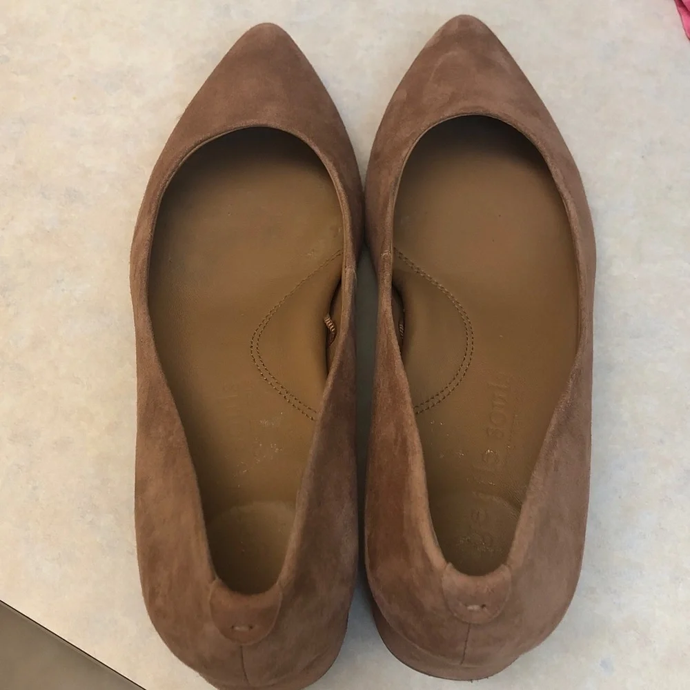 Gentle Souls Gardena Suede Block Heel Pumps in Camel Like New Women's 7.5m